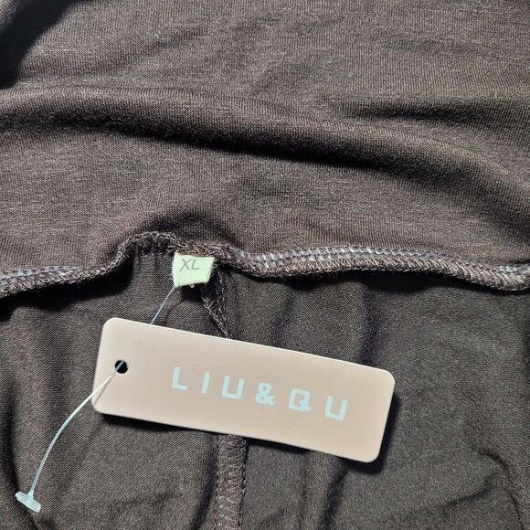 Liu & Qu Maternity Women's Casual Pants Stretchy Comfortable  Brown Size XL - Picture 5 of 8